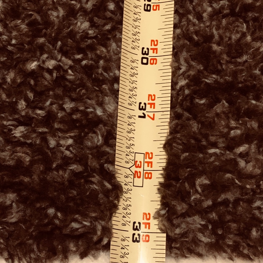 NEW Brown Quarter-Zip Sherpa Pullover - Picture 6 of 7